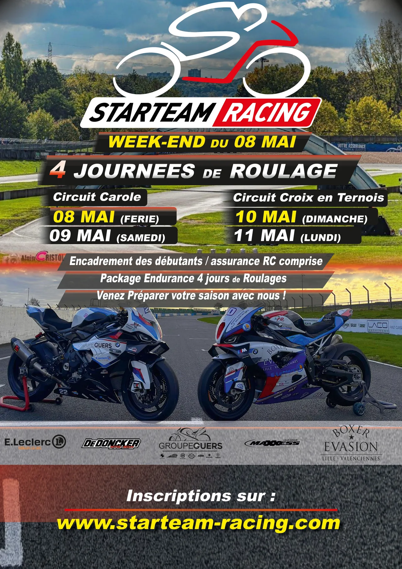 Journée Roulage Moto 2026 - Circuit Carole & Croix en Ternois